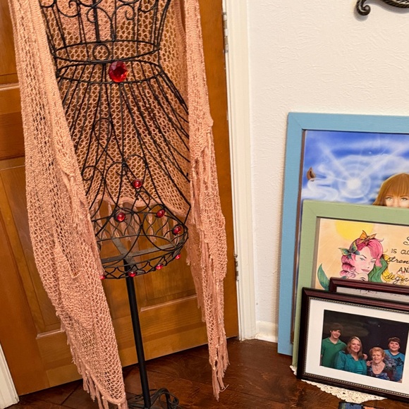 💦💦💦bogoho💦💦💦POL Waterfall BOGOHO Fringe Crochet Knit Vest-medium - Picture 3 of 9